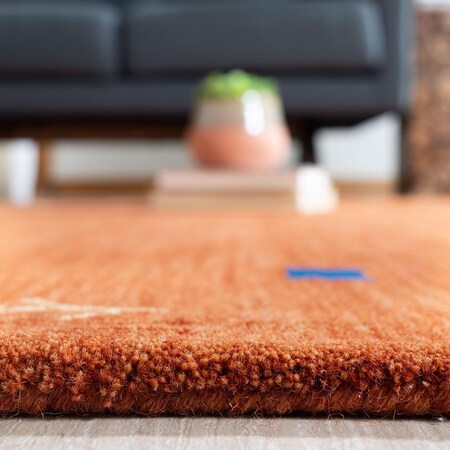 Safavieh 6 x 6 ft. Hand-Woven Himalaya Modern & Contemporary Wool Square Rug, Rust HIM563P-6SQ